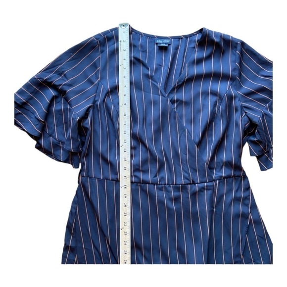 City Chic Blue Striped Dress - Picture 5 of 11